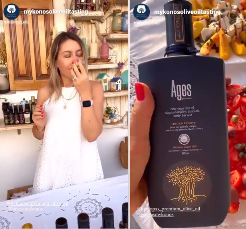 Mykonos Olive oil tasting 😋 Kyklopas Premium olive oil products (video)