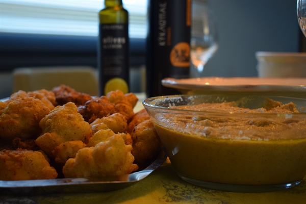 Traditional Greek family meal