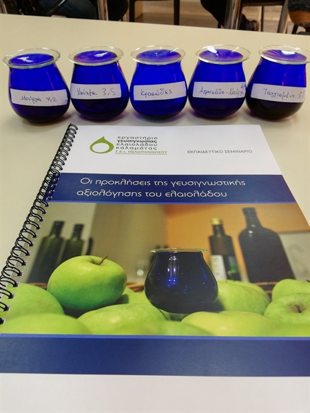 Kalamata Olive Oil Taste Τesters tried olive oils of several varieties