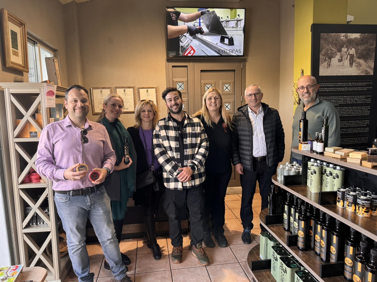 The Digea Hellas Management Team has come to Kyklopas Olive Mill for olive tasting.