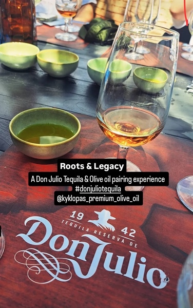 Tequila Meets Olive Oil . Kyklopas Pairing Experience