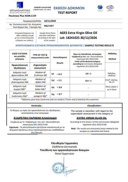 Ages 2025 : Acidity 0.15, peroxides 2.18 and a fruity intensity of 6.2!!