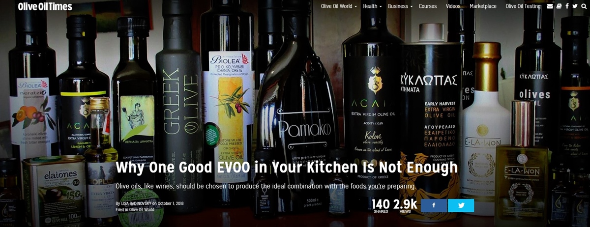 Olive Oil Times: Why One Good EVOO in Your Kitchen Is Not Enough