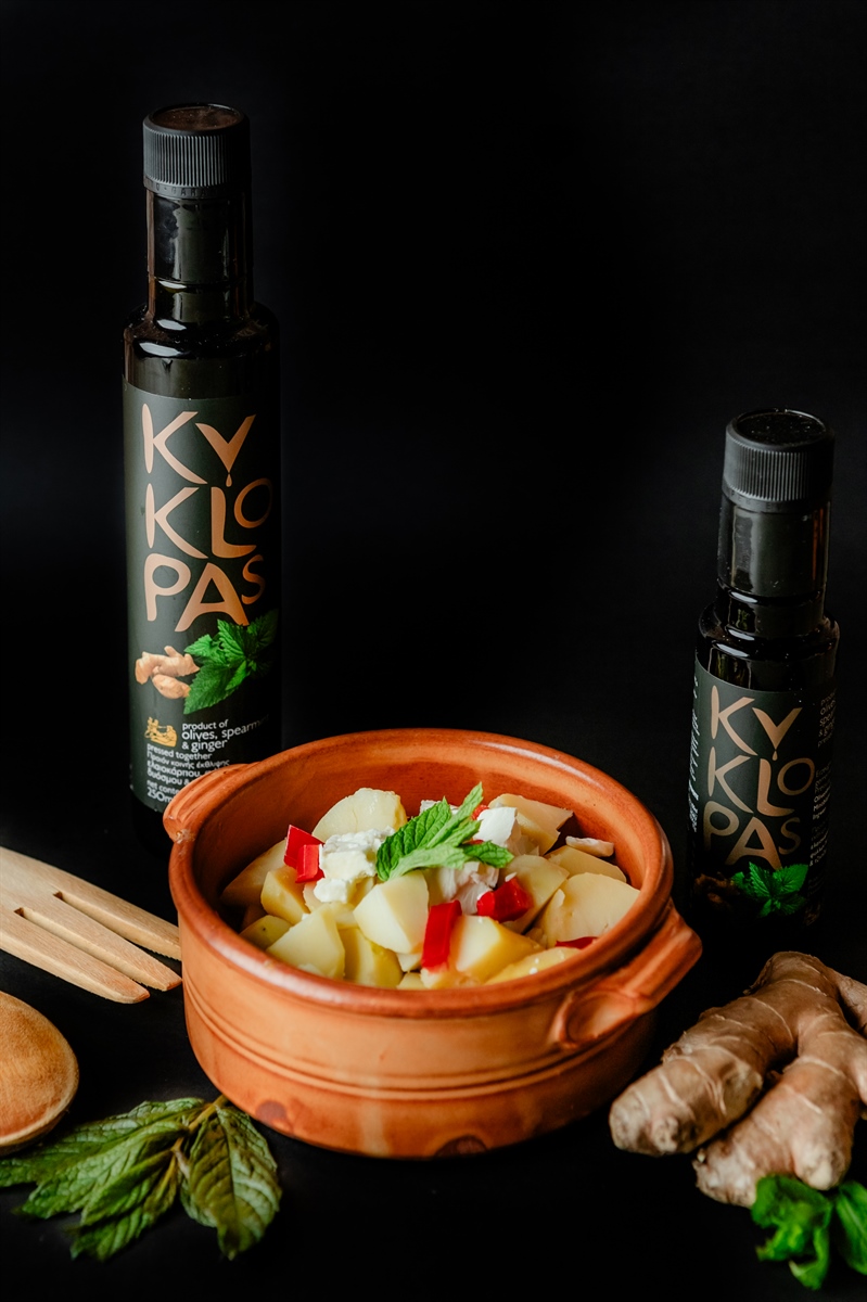 Naturally Infused Olive Oil with Spearmint and Ginger