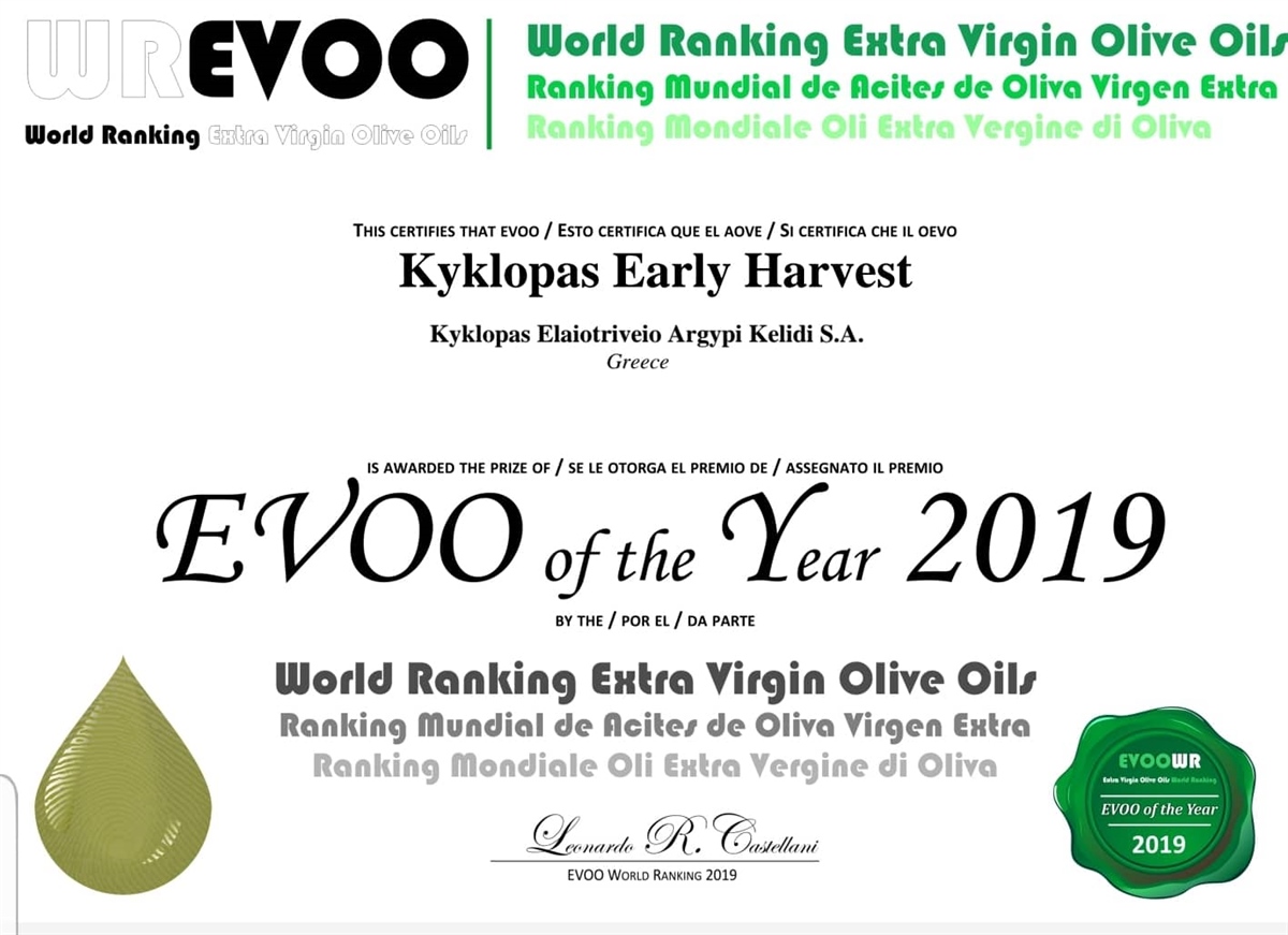 EVOOWR 2019 -Noύμερο 18 στον κόσμο και νούμερο 1 στην Ελλάδα ο Κύκλωπας !