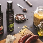 Orzo pasta with country-style sausage and Feta from Samothrace.English, Romania, Bulgaria, Turkish Language