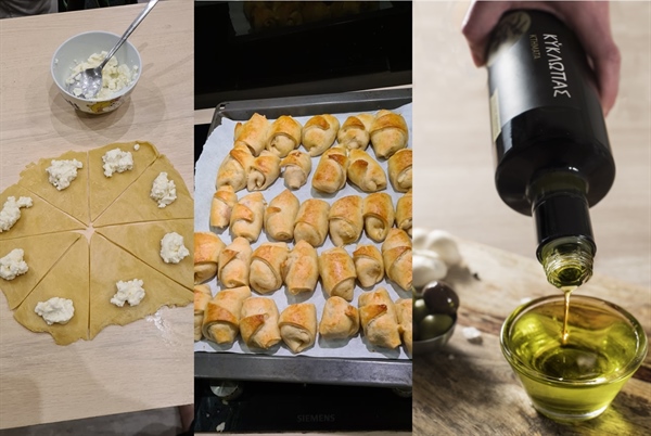 The easiest and fluffiest mini pies made with Kyklopas extra virgin olive oil! (a step-by-step recipe)