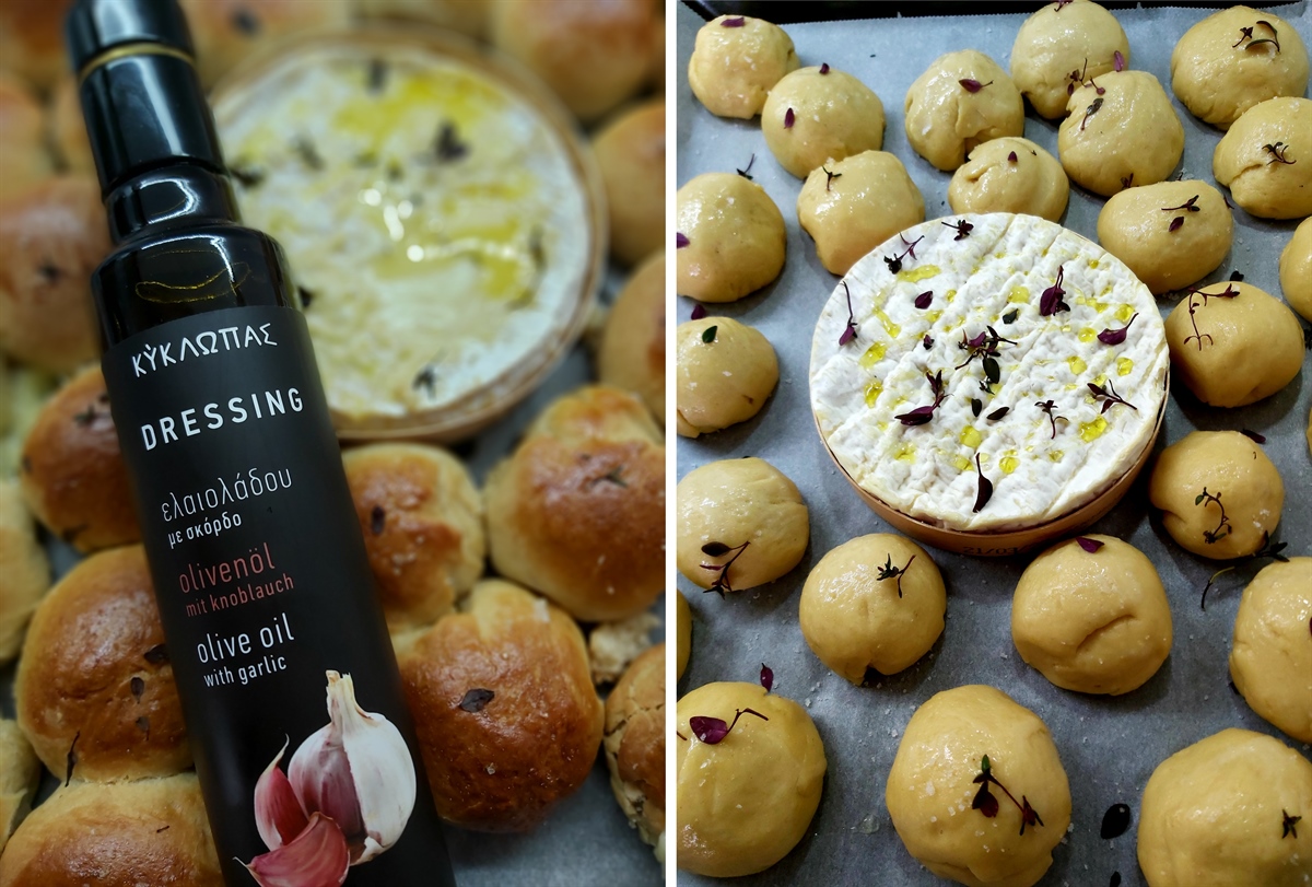 Fluffy, fragrant buns with garlic dressing!