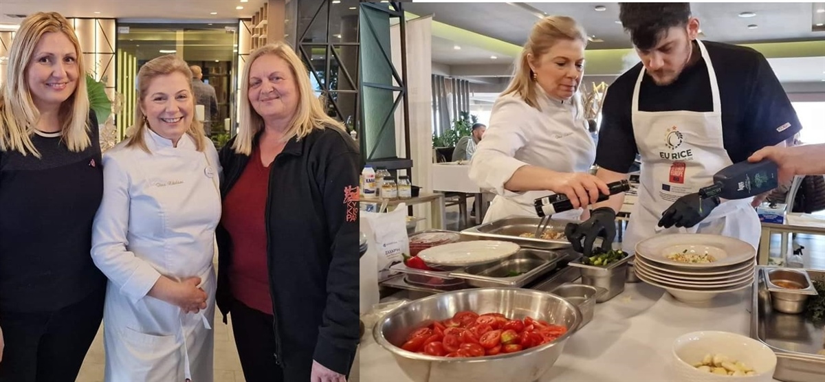 Today at Xarama restaurant in Alexandroupolis,the distinguished chef Dina Nikolaou.